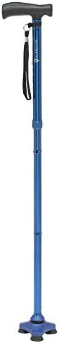 HurryCane Drive Medical Freedom Edition Folding Cane with T Handle, Trailblazer Blue