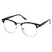 zeroUV - Vintage Inspired Classic Horn Rimmed Nerd Horn Rimmed UV400 Clear Lens Glasses