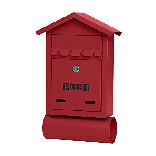 Red Wall Mounted Mailbox Modern Mailbox for Residential Apartments