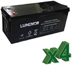 Battery 12V 200Ah AGM Lot 4 Pieces Photovoltaic Electric Vehicles