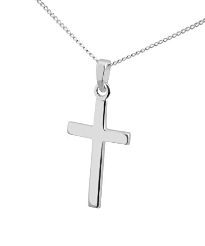 Sterling Silver Cross and Chain. Girl's Holy Communion Present. Gift for a Girl's First Holy Communion. Lovely First Holy Communion Present. Sterling Silver Cross Pendant for First Holy Communion.