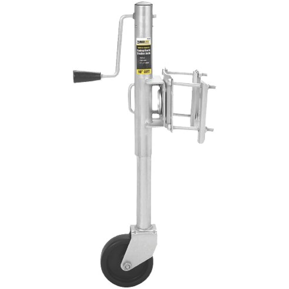 Maxxhaul 70148 10 Lift Swing Back Trailer Jack With Single Wheel 1000