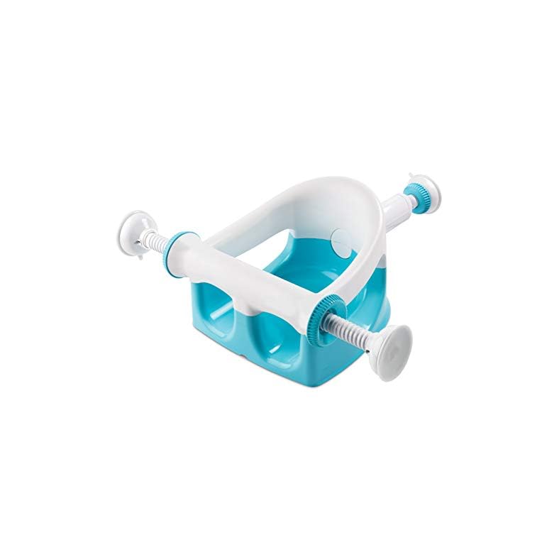 Summer My Bath Seat for Sit-Up Baby Bathing, Backrest for Assisted Sitting, Easy Setup & Storage, Aqua