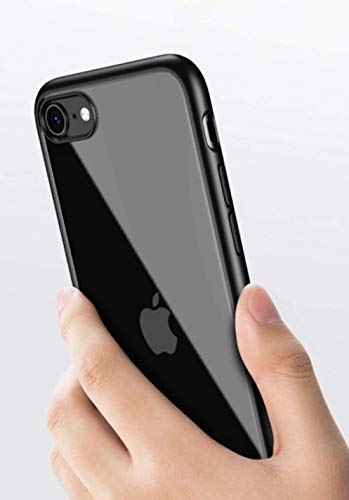 Bounceback Transparent Clear Shock Proof Back Cover Case for Apple iPhone SE 2020 / iPhone 7 / iPhone 8 - Charcoal Black