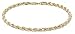 Floreo 10k Yellow Gold 2.5mm Solid Diamond Cut Rope Chain Bracelet and Anklet for Women, 10 Inch