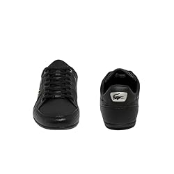 Lacoste Men's Chaymon Sneaker, Black/Black/Gold
