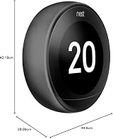 Google Nest Learning Thermostat 3rd Gen Black - Smart Thermostat view 5