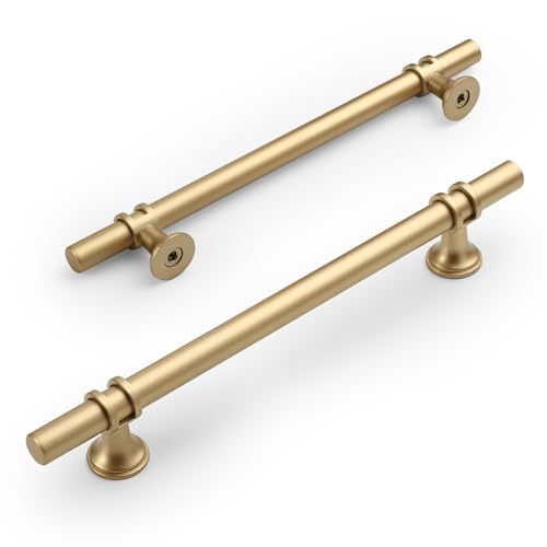 Amerdeco 10 Pieces Gold Kitchen Handles 160 mm Cupboard Drawer Handles Door Handle UK0002