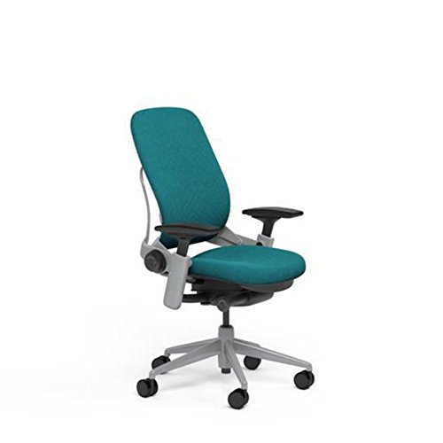 Steelcase Leap Plus Desk Chair in Buzz2 Cyan Fabric 500