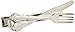 Status Men's Tie Bar Crossed Knife and Fork, Silver, One Size