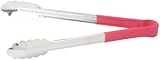 Winco Utility Tong With Red Non-Slip Grip, 9-Inch