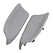 MOTOALL 1 Pair (Left & Right) Gray Auto Car Vinyl Leatherette Front Door Panels Armrest Lid Console Pad Handle Cover & Base Plate for 2008-2012 Honda Accord Sedan