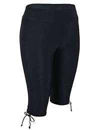 shorts de natación de cintura alta para dama con diseño de rosa costera