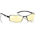 Gunnar Optiks G0005-C001 SheaDog Full Rim Ergonomic Advanced Computer Glasses with Headset Compatibility and Amber Lens Tint, Onyx Frame Finish