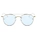 JOJO'S SECRET Cat Eye Sunglasses for Women Plastic Frame Kurt Cobain Eyewear JS029 (Blue, 1.9)