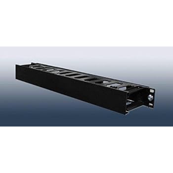 Raising Electronics 1U Horizontal Rack Mount Cable Management Unit with Panel Plastic