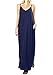 UniDear Womens Spaghetti Straps Plain Swing Loose Beach Cami Maxi Dress with Side Pockets