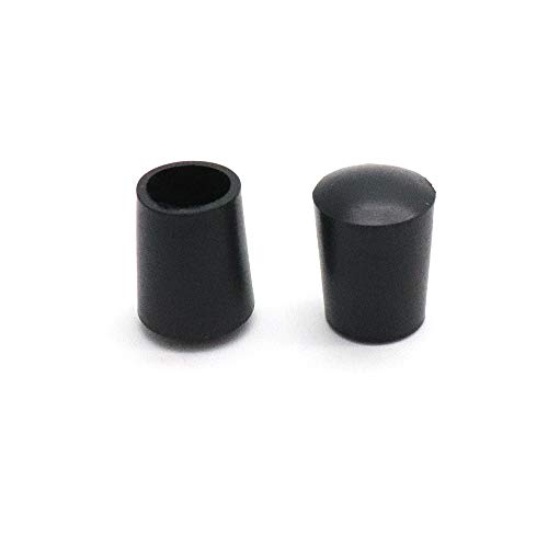 BTMB PVC Flexible Round End Caps Black Screw Thread Protectors Cover 100 Pcs (Inner Dia 10mm/0.39'')