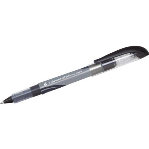 5 Star Rollerball Pen Liquid Fine 0.7mm Tip 0.5mm Line Black [Pack of 12]