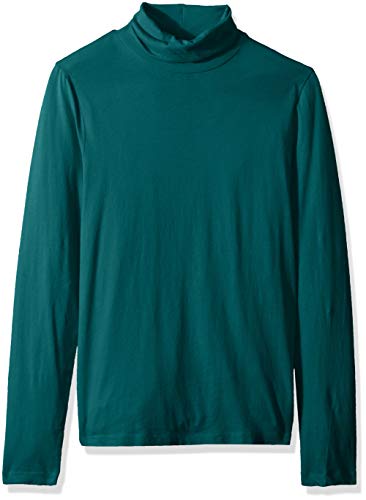 J.Crew Mercantile Women's Solid Lightweight Turtleneck T-Shirt, Academic Green, S