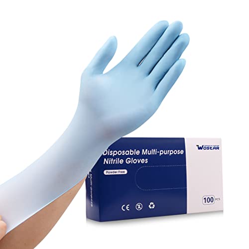 Wostar Nitrile Disposable Exam Gloves Medium Powder & Latex Free 4mil