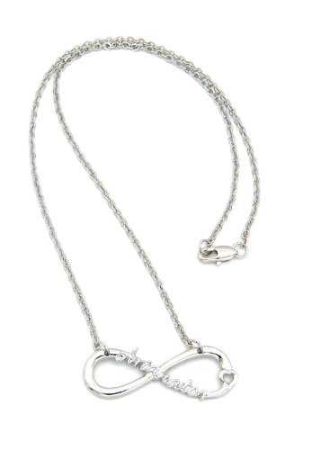 Silver Tone Celebrity's Fan Club Arianator Infinity Pendant Necklace XC472R