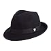 Dorfman Hat Co. Men's Wool Felt Snap Brim Hat (X-Large, Black)