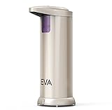 Premium Automatic Touchless Soap Dispenser (Hand Sanitizer) by EVA - Perfect for Bathroom & Kitchen - Easy to use, great for Kids, Elderly and Disabled - Fingerprint Resistant Brushed Stainless Steel