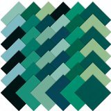 Kona Cotton Solids Lush Lagoon Charm Squares 42 5-inch Squares Robert Kaufman Fabrics CHS-352-42