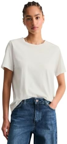 Marc OߴPolo Denim femmes t-shirt en coton biologique Regular Fit, Blanc Cassé (Silky White), S