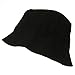 Big Size Trimmed Fisher Bucket Hat - Black (For Big Head)