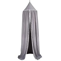 Uaugh Crib Canopy,Bed Canopy Hanging Canopy Insect Protection Dome Tent Room for Toddler(Gray)