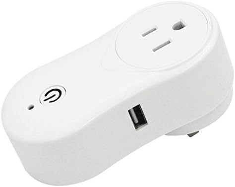 Wowfeel Wi-Fi Smart Socket Plug Remote Control by Cellphone Work with Amazon Alexa, with USB Charging Port Rapid charging(2.1A USB)