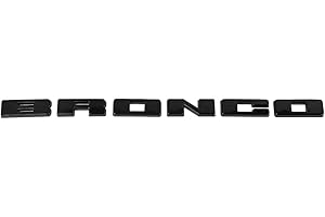 Nicebee 6pcs/Set ABS Bronco Letter Front Bumper Logo Decoration Trim Sticker Compatible with Ford Bronco 2021+ (Black), NB220