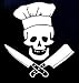 Chef With Skull Decal Vinyl Sticker|Cars Trucks Vans Walls Laptop| WHITE |5.5 x 5 in|CCI797