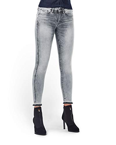 G-STAR RAW Damen 3301 Mid Skinny Ripped Edge Ankle Jeans