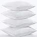 Niagara 4 Pack Standard Pillow Protectors with Zipper, Premium Cotton Sateen Blend Tight Weave Lab Tested Non Noisy Zip Covers Breathable Non Crinky (20x26 Inches)