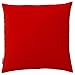 JinStyles Solid Red Cotton Canvas Decorative Throw Pillow Cover (Christmas Red, 18 x 18)