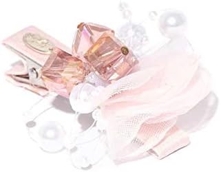 PRITA Pink Colour Fascinator Hair Clips for Girls