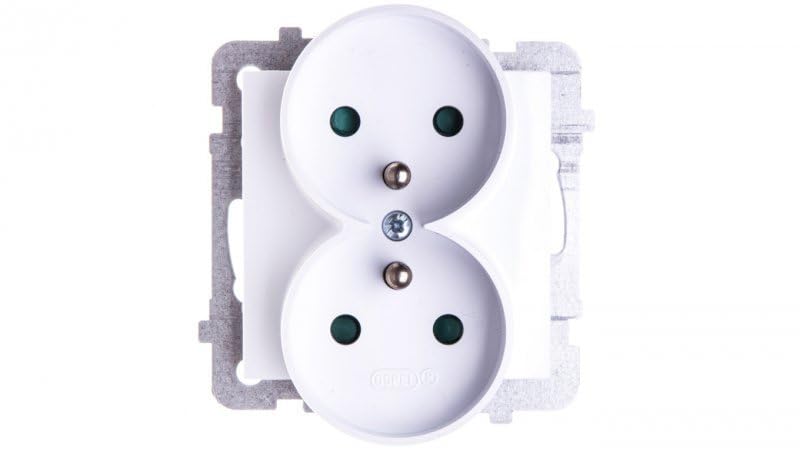 Ospel GP-2GRZP/m/00 Socket White IP20, 16 A 71 mm 48 mm 71 mm