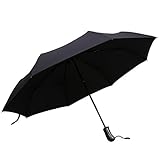 Mysuntown Windproof Auto Open Close Travel Umbrella Fiberglass Reinforced 8-Rib Umbrella