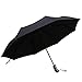 mysuntown Windproof Auto Open Close Travel Umbrella Fiberglass Reinforced 8-Rib Umbrella?Black