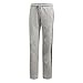 adidas Women's Athletics Essential Cotton Fleece 3 Stripe Open Hem Pants, Medium Grey Heather/Black