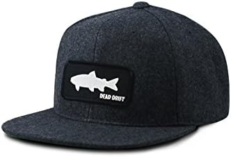 Fly Fishing Hat Shadow Wool Flat Bill Snap Back (Charcoal)