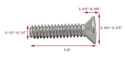 FixtureDisplays® 6-32 X 5/8" Stainless Flat Head