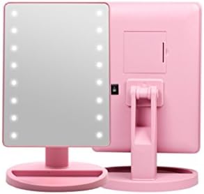 Pink Bling Bling LED Lighted Vanity/makeup Desktop Touch Mirror (Baby Pink)