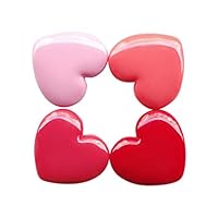 LEORX 4pcs Empty Eyeshadow Palette Mini Heart Shaped Lipstick Container Case DIY Cosmetics Container with Mirror