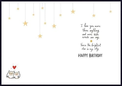 Greeting Card (PH2296), Husband Birthday, The Man I Love, Owls on the Moon, The Tweets Range, Emboss Attachment - Image 3