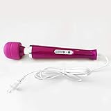 10 Speeds Wired Powerful Handheld Wand Massager with Strong Vibration, Personal Therapy Massager for Sports Recovery, Muscle Aches, Body Pain (Purple)