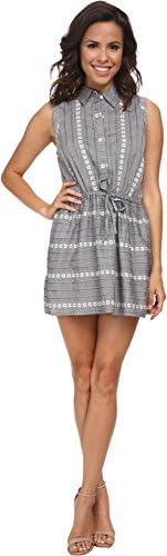 Gabriella Rocha Women's Megan Shirtdress Navy Lagoon Dress LG